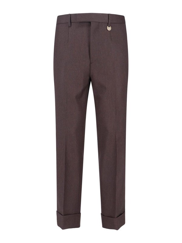 BURBERRY: Pantalons élégants - Pantalon Couturier - Marron