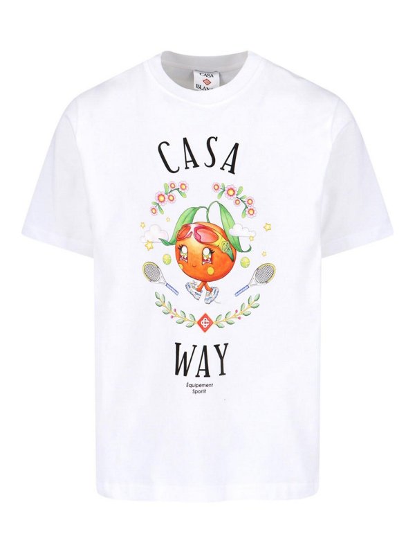 CASABLANCA: T-shirts - T-Shirt - Blanc