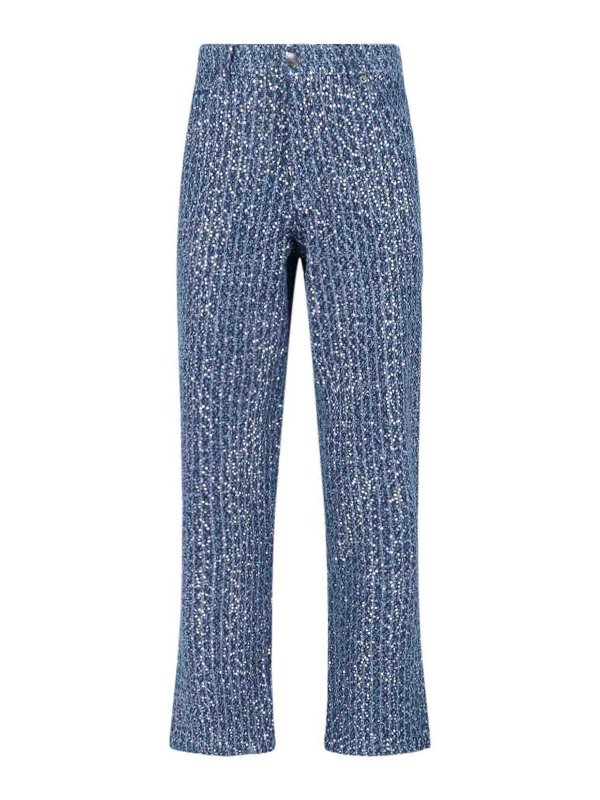 CHARLES JEFFREY LOVERBOY: jeans dritti, a sigaretta - Paillettes di jeans