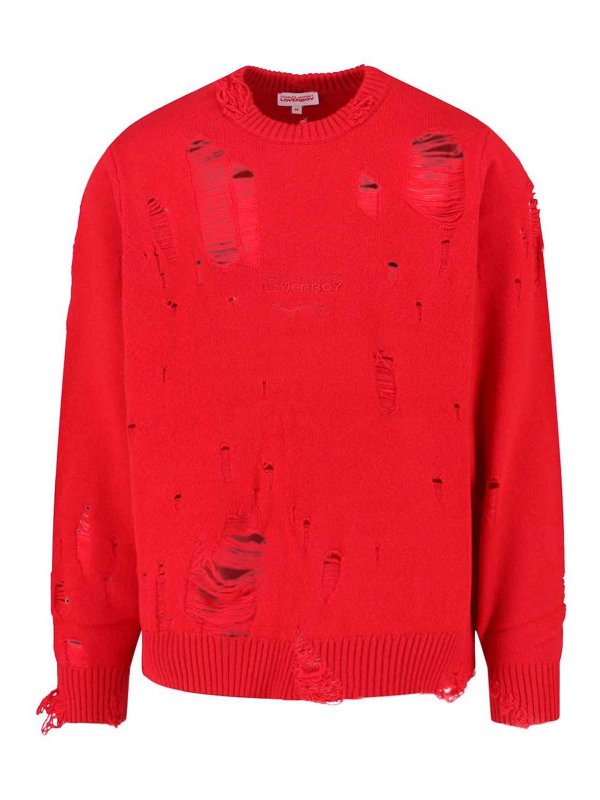 CHARLES JEFFREY LOVERBOY: Pull col rond - Pull Col Rond - Rouge