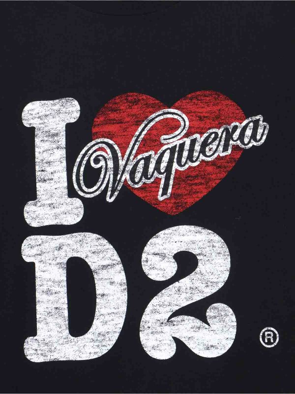 The Best Shops DSQUARED2: t-shirts - X Vaquera T-Shirt Logo