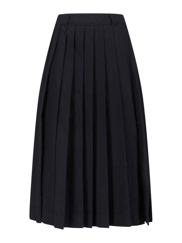 DUNST: Knee length skirts & Midi - Wool Blend Midi Skirt