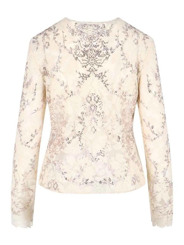 ERMANNO SCERVINO: Pull col rond online - Pull Col Rond - Blanc