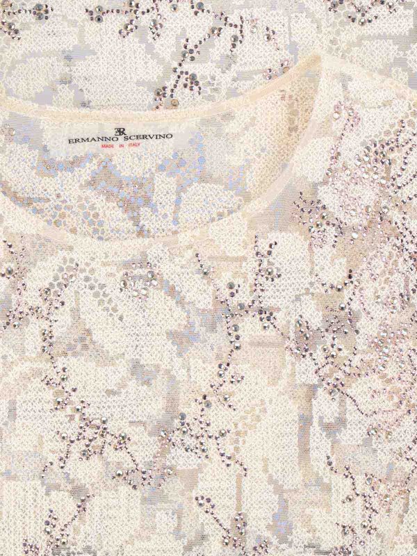 Pull Col Rond - Blanc shop online: ERMANNO SCERVINO