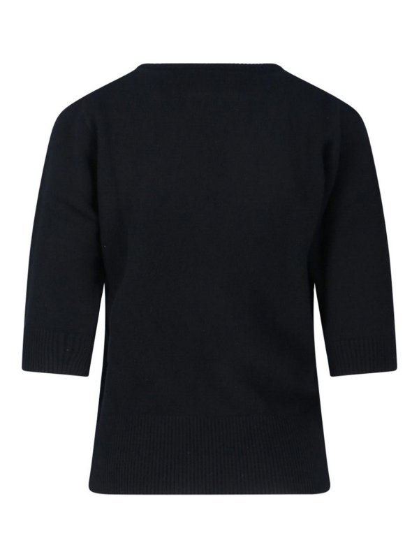EXTREME CASHMERE: Suéteres con cuello pico online - N432 Well Lamb - Negro