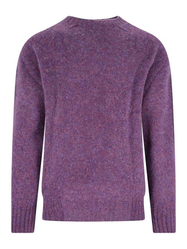 HOWLIN: Strickpullover mit Rundhalsausschnitt - Rundhalspullover - Lila