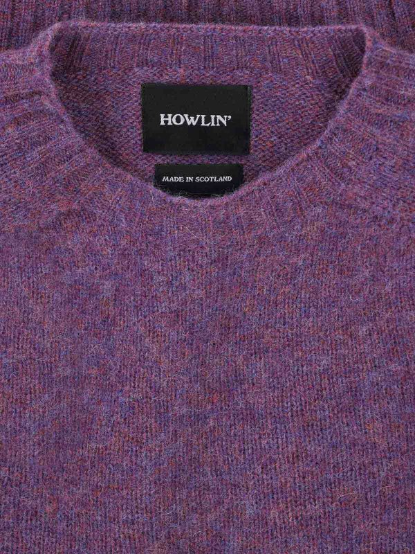 The Best Shops HOWLIN: Strickpullover mit Rundhalsausschnitt - Rundhalspullover - Lila