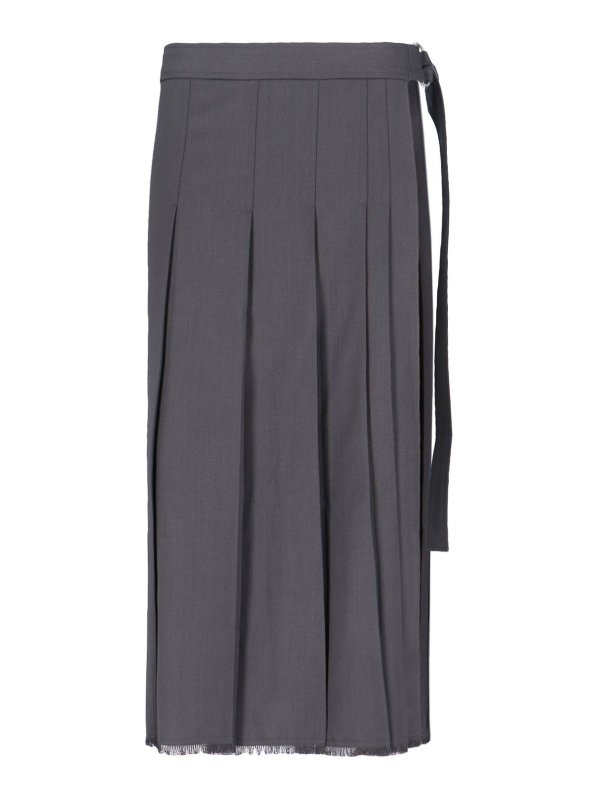 LVIR: Knielange und Midi Röcke - Midirock - Grau