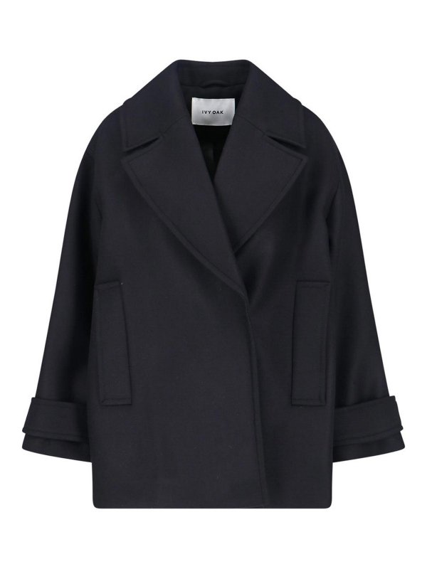 IVY OAK: Knielange Mäntel - Knielanger Mantel - Schwarz