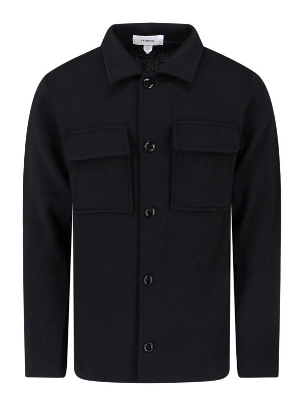 LARDINI: knee length coats - Virgin Wool Jacket