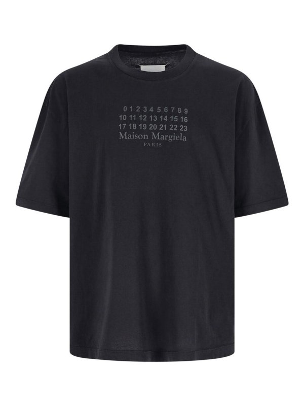 Maison Margiela: T-shirts - T-Shirt - Schwarz