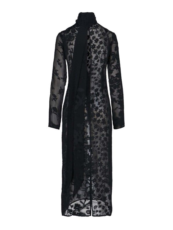 MARINE SERRE: Vestidos largos online - Vestido Largo - Negro