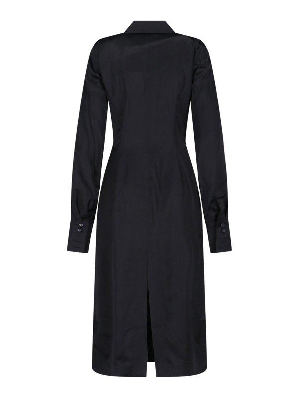 MARINE SERRE: knee length dresses online - Satin Midi Dress