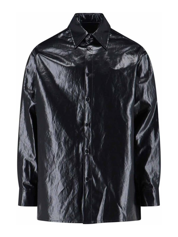 MM6 MAISON MARGIELA: shirts - Coated Linen Shirt