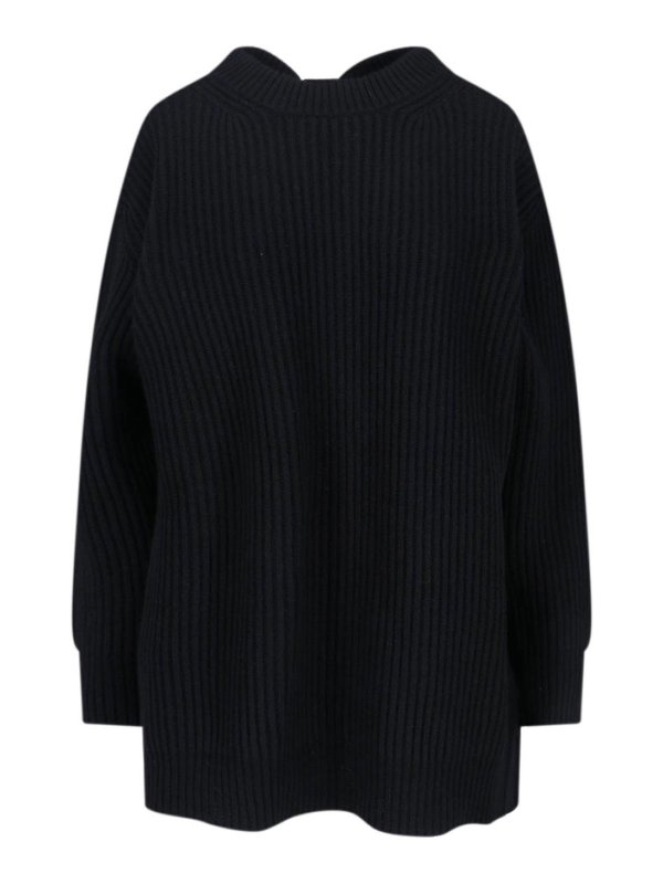 MM6 MAISON MARGIELA: knee length dresses - Wool Blend Sweater Dress