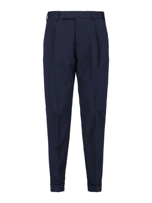 PT TORINO: pantaloni casual - Pantaloni In Lana Vergine