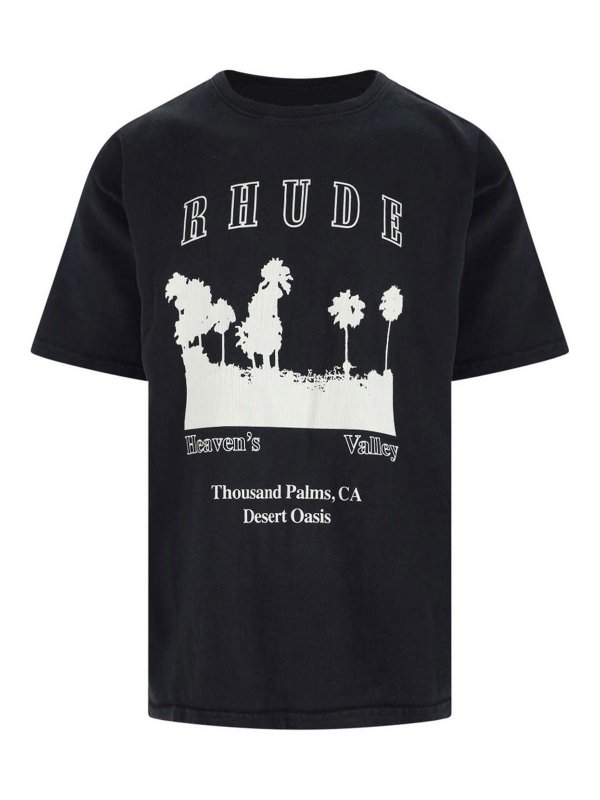 RHUDE: T-shirts - T-Shirt - Schwarz