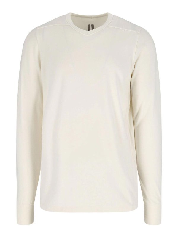 RICK OWENS: Suéteres con cuello pico - Suéter Cuello Redondo - Blanco