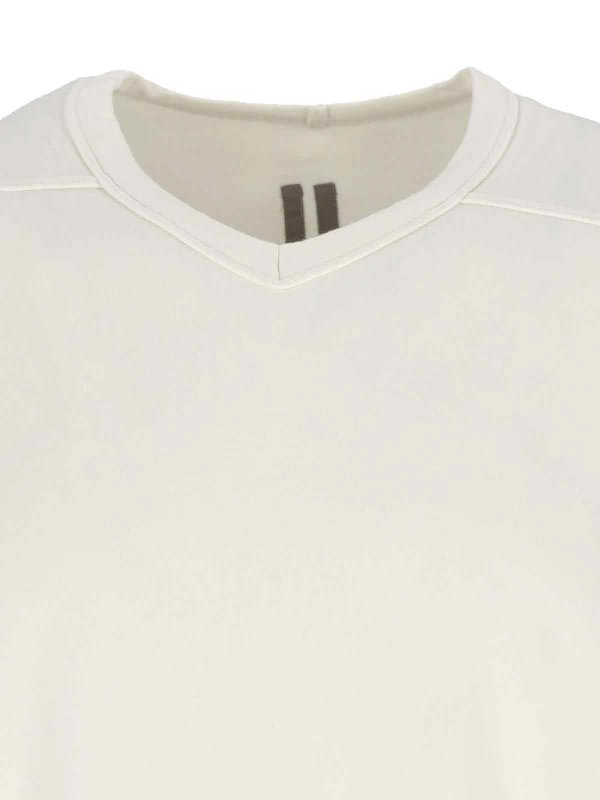 The Best Shops RICK OWENS: Suéteres con cuello pico - Suéter Cuello Redondo - Blanco