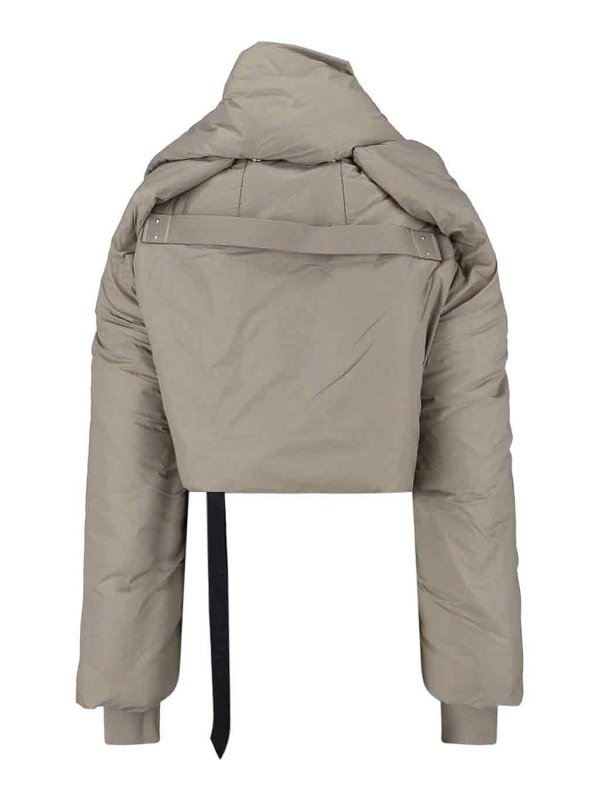 RICK OWENS: padded jackets online - Padded Crop Down Jacket