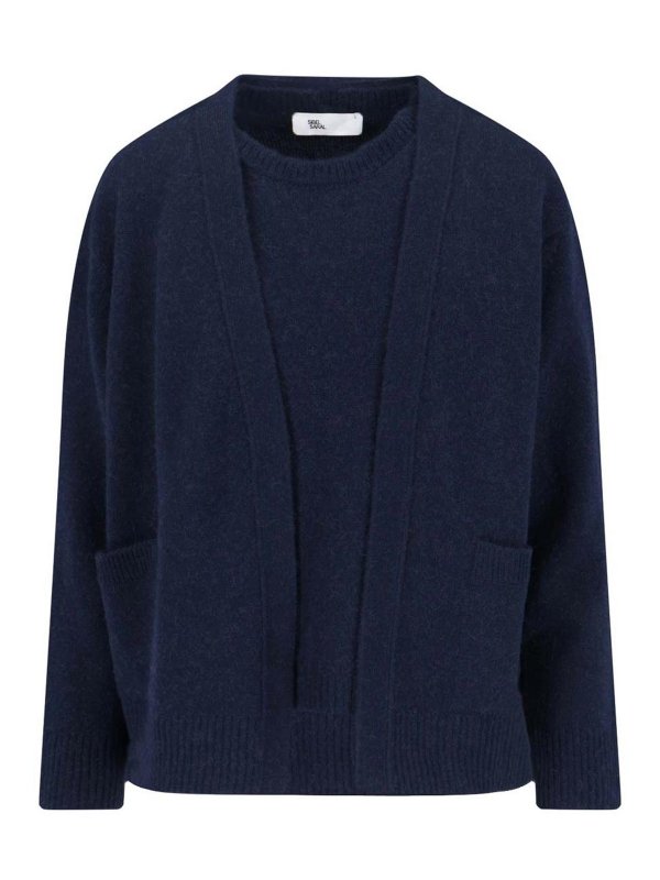 SIBEL SARAL: cardigans - Cardigan In Misto Cammello