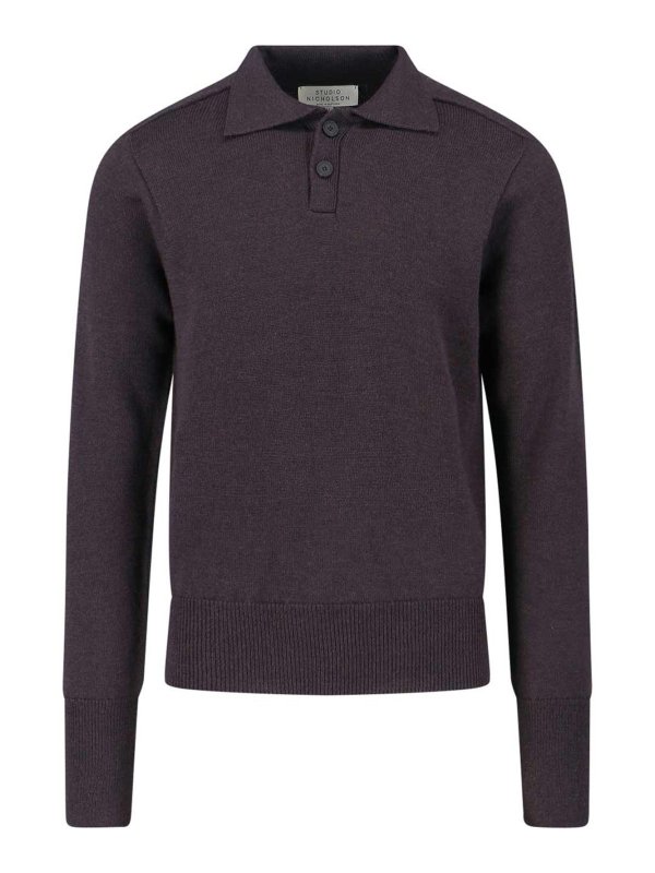 STUDIO NICHOLSON: polo - Maglia Polo In Lana Merino