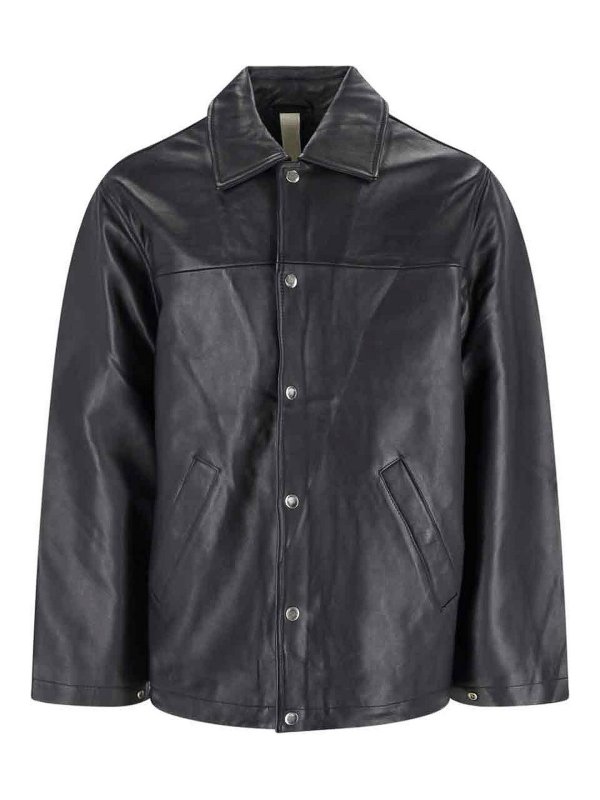 SUNFLOWER: Lederjacken - Lederjacke - Schwarz