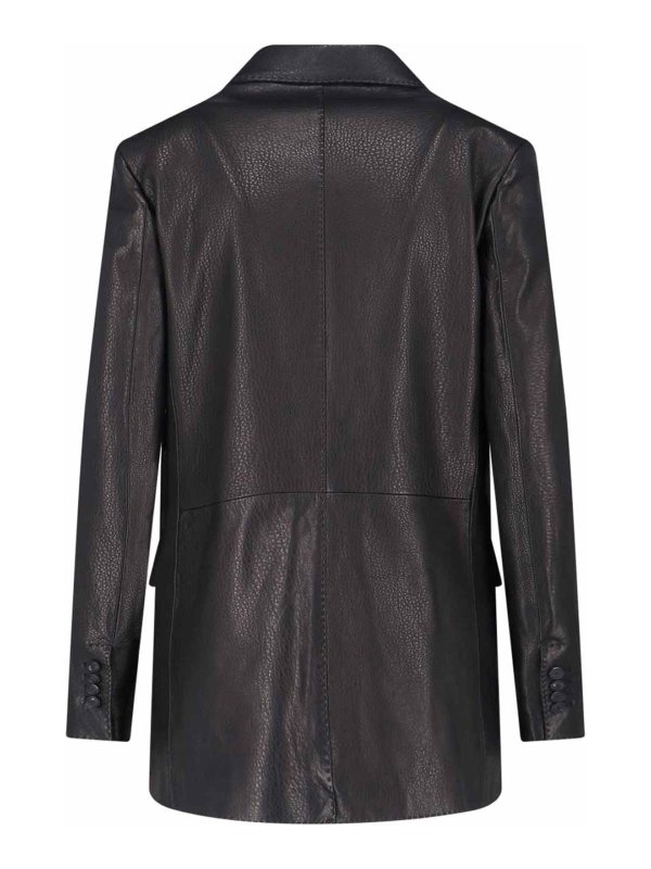 TAGLIATORE: blazers online - Double-breasted lambskin blazer