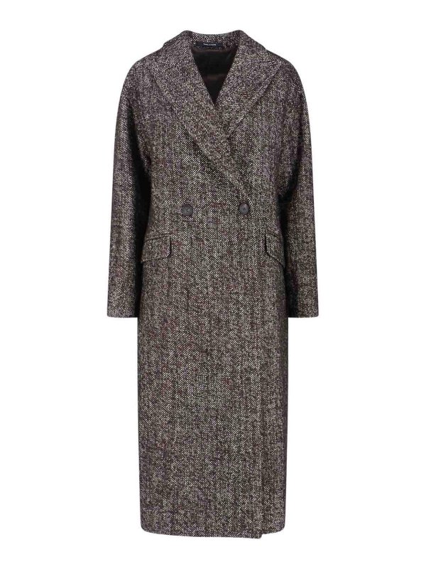 TAGLIATORE: knee length coats - Double-breasted coat