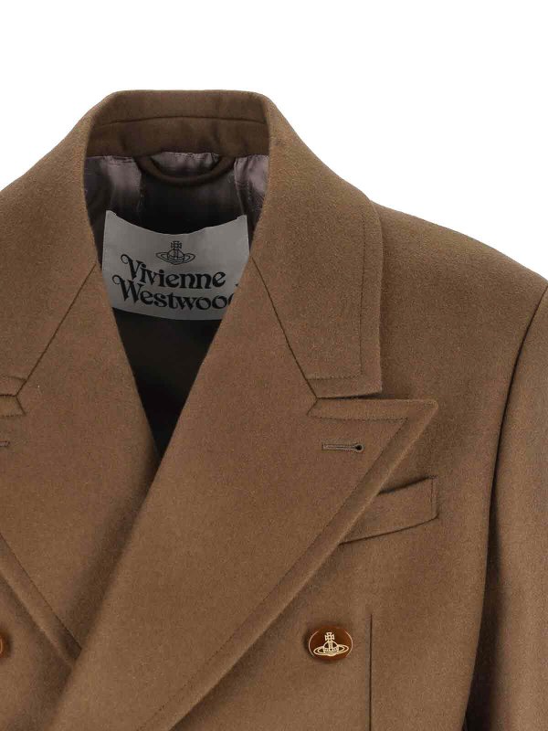 The Best Shops VIVIENNE WESTWOOD: cappotti al ginocchio - Cappotto Doppiopetto In Lana E Cashmere