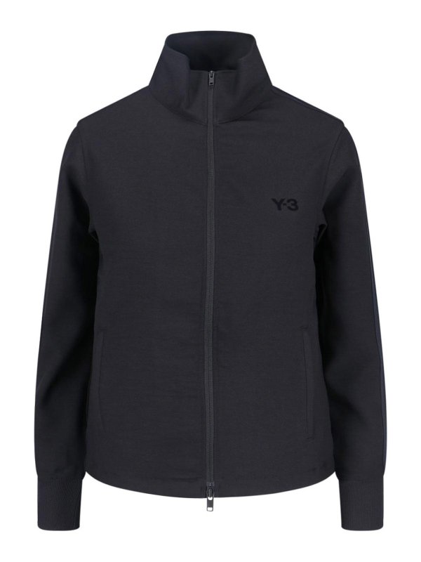 Y-3: Sweatshirts & Sweaters - Zip Logo Sweatshirt