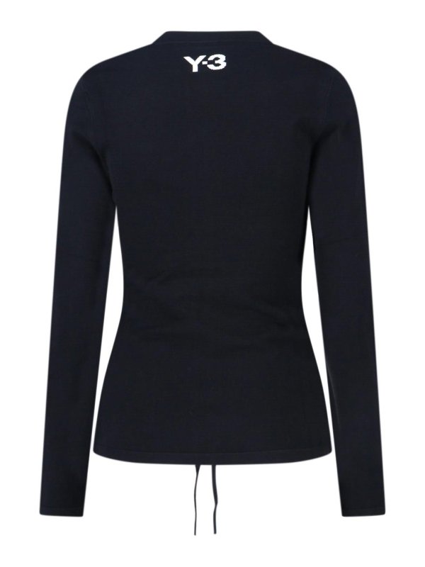 Y-3: Strickpullover mit Rundhalsausschnitt online - Rundhalspullover - Schwarz