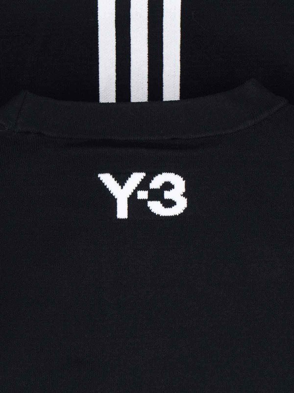 The Best Shops Y-3: Strickpullover mit Rundhalsausschnitt - Rundhalspullover - Schwarz
