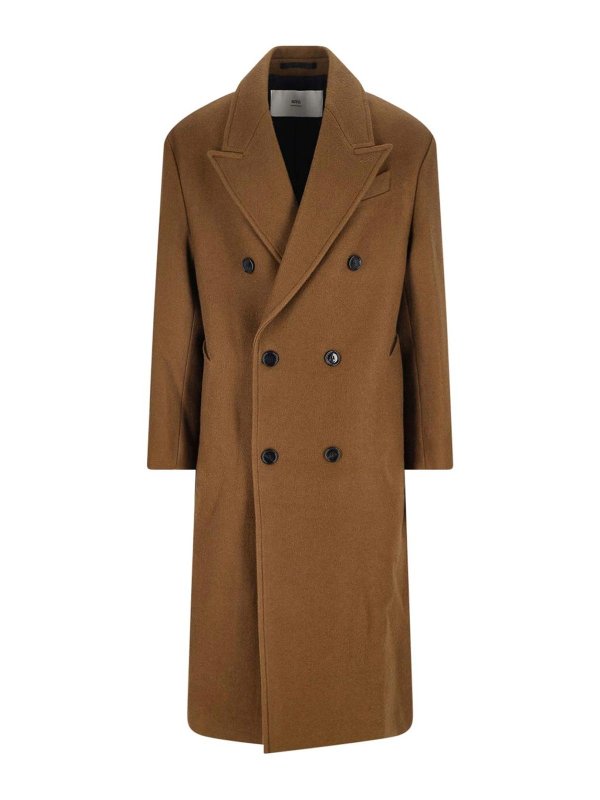 AMI PARIS: ニーレングスコート - 膝丈コート - ブラウン