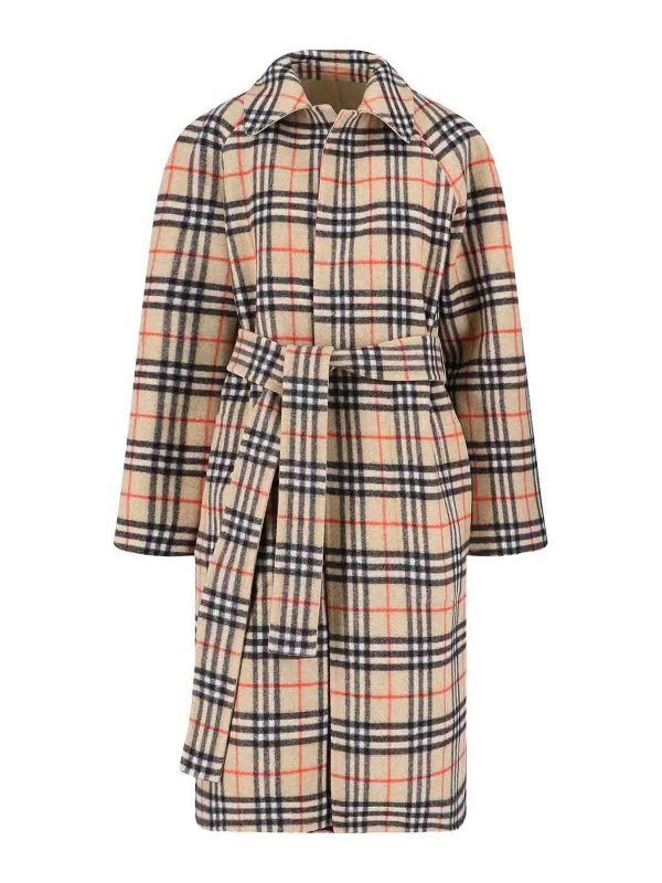 The Best Shops BURBERRY: Manteau Au Genou - Check