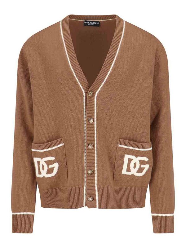 DOLCE & GABBANA: Cardigans - Cardigan - Marron