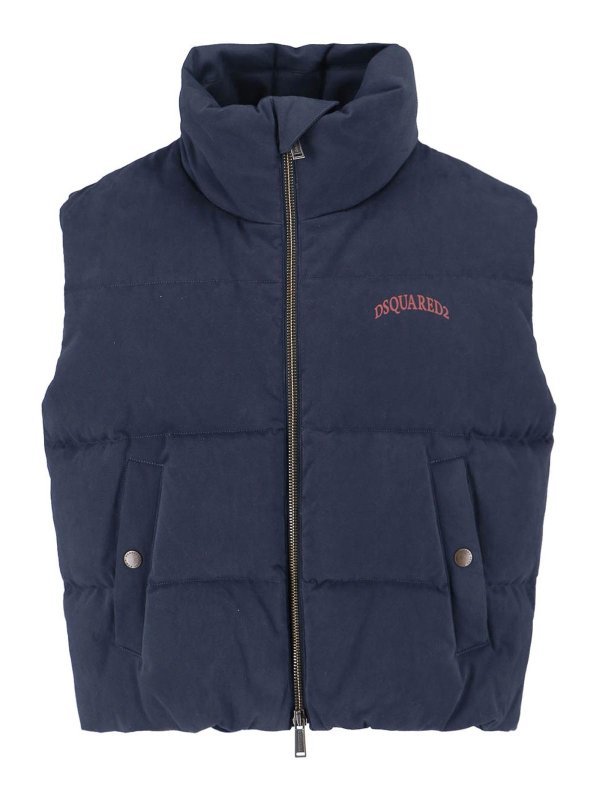 DSQUARED2: ベスト＆チョッキ - ウェストコート/ジレ - ブルー
