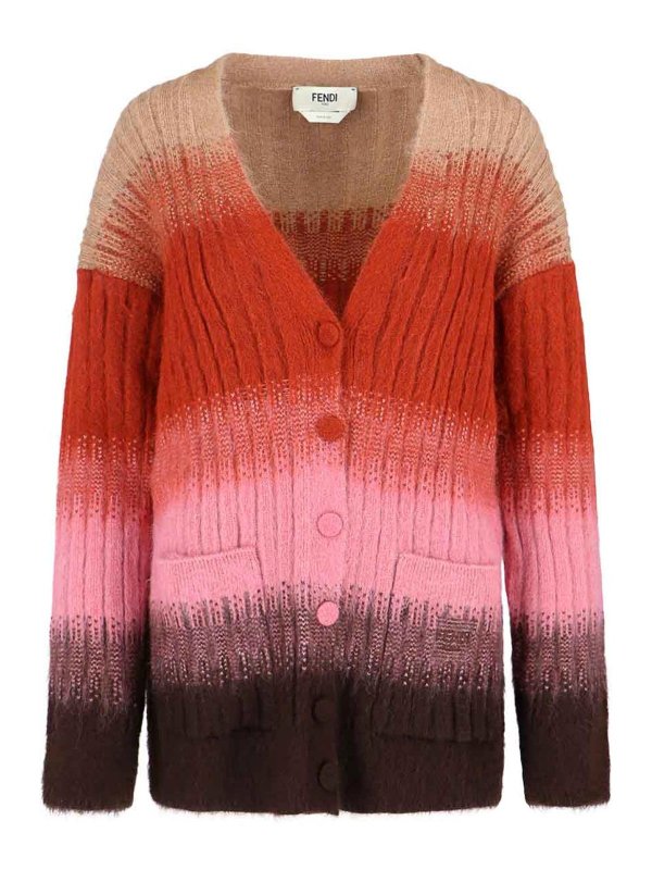 FENDI: cardigans - Cardigan In Misto Mohair