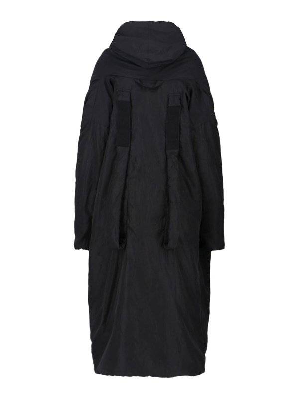膝丈コート - 黒 shop online: KIMONORAIN