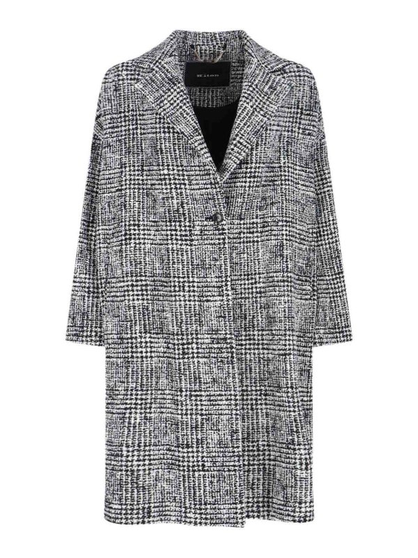 KITON: Abrigos semilargos - Abrigo Midi - Blanco