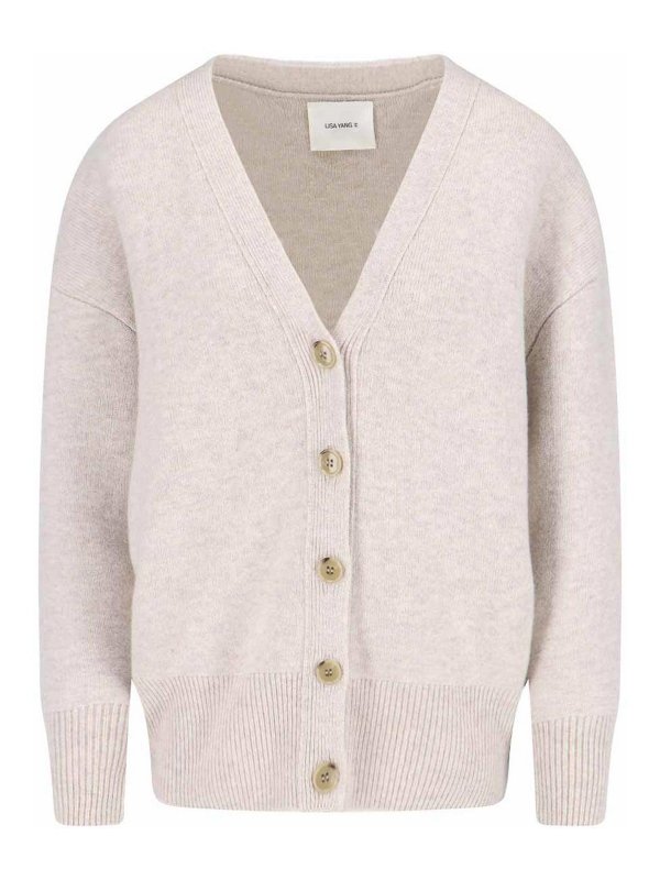 LISA YANG: Cardigans - Cardigan - Beige