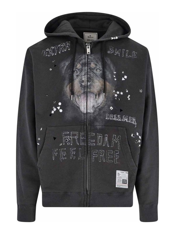 MAISON MIHARA YASUHIRO: Sweatshirts & Sweaters - Zip Logo Sweatshirt