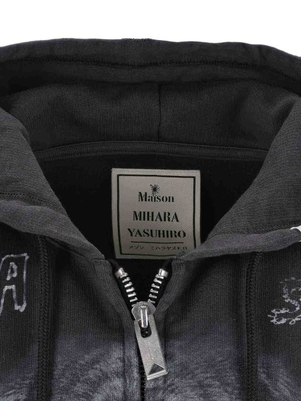 The Best Shops MAISON MIHARA YASUHIRO: Sweatshirts & Sweaters - Zip Logo Sweatshirt
