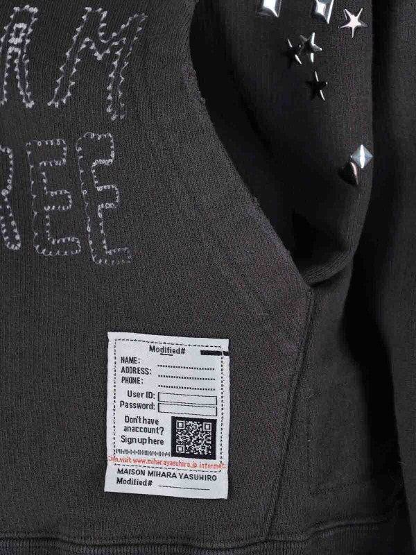 Zip Logo Sweatshirt shop online: MAISON MIHARA YASUHIRO