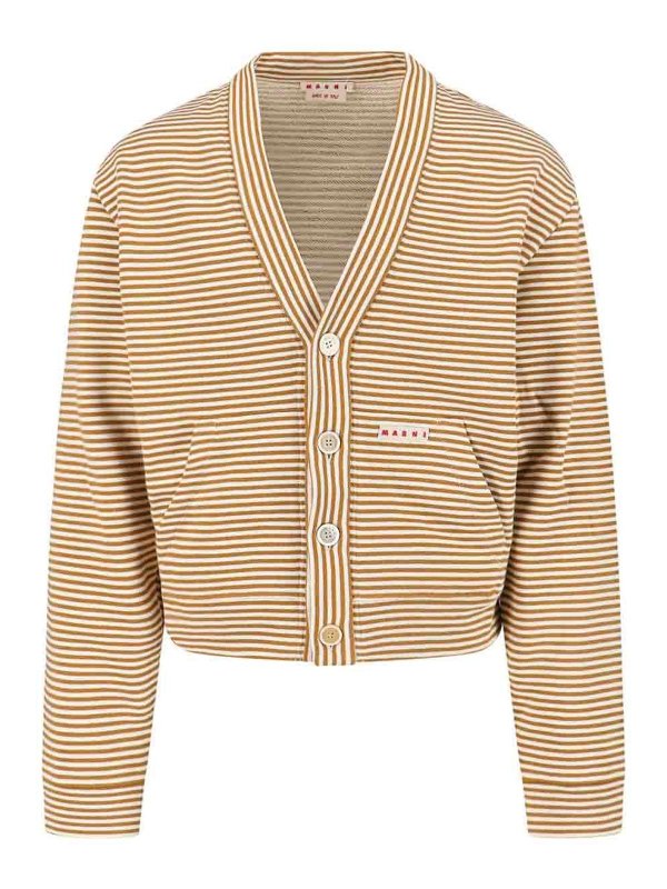 Marni: Cárdigans - Cárdigan - Marrón