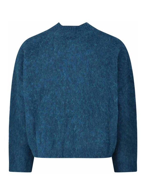 MARTINE ROSE: Strickpullover mit Rundhalsausschnitt online - Rundhalspullover - Blau