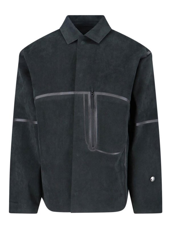 MASSIMO OSTI STUDIO: shirts - Shirt Jacket In Alcantara