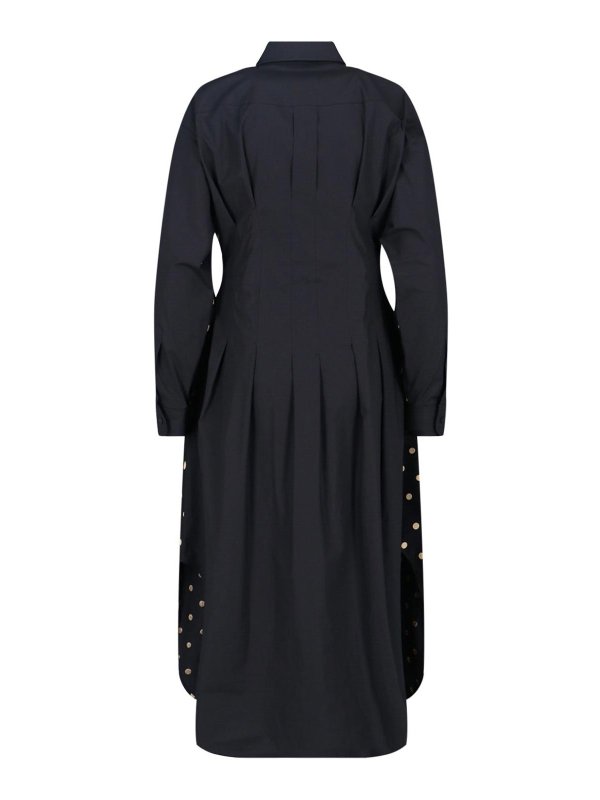 MOSCHINO: knee length dresses online - Vestito  Chemisier A Pois