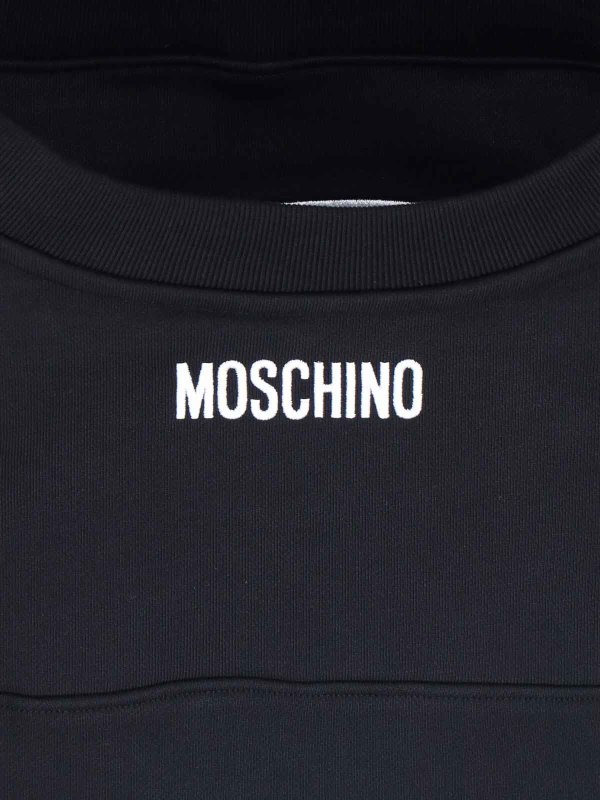 The Best Shops MOSCHINO: Strickpullover mit Rundhalsausschnitt - Rundhalspullover - Schwarz