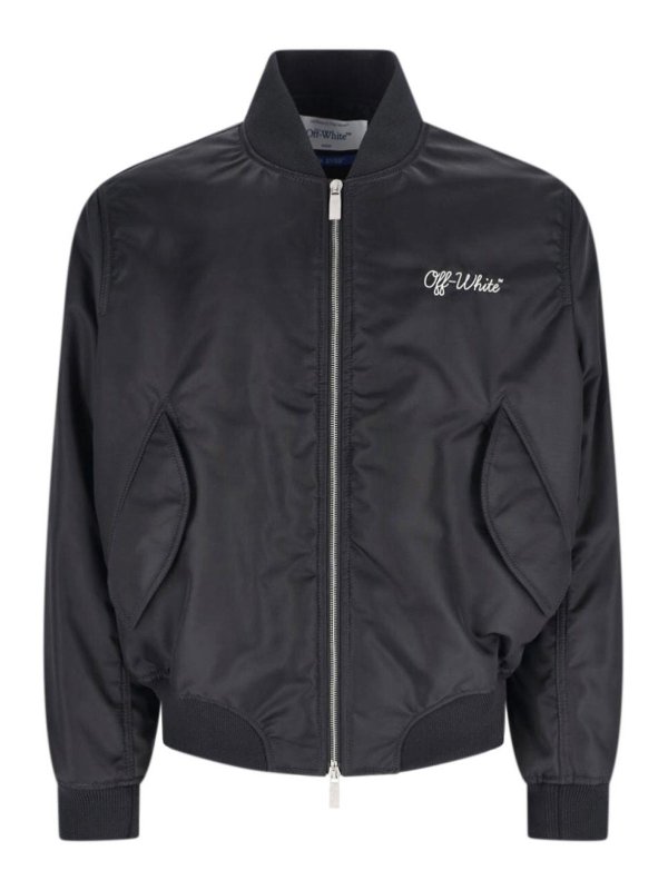 OFF-WHITE: Chaquetas Bomber - Chaqueta Bomber - Negro